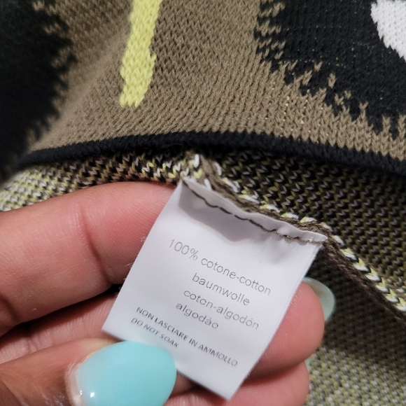 Art Deco Womens Patterned Cardigan Sweater Jacket S Black and Brown New - Picture 5 of 5